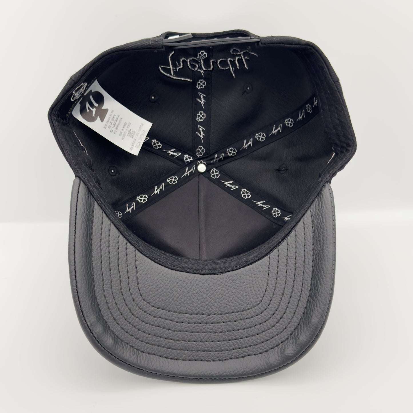 Luxury Lucky Black Clover Curved Cap