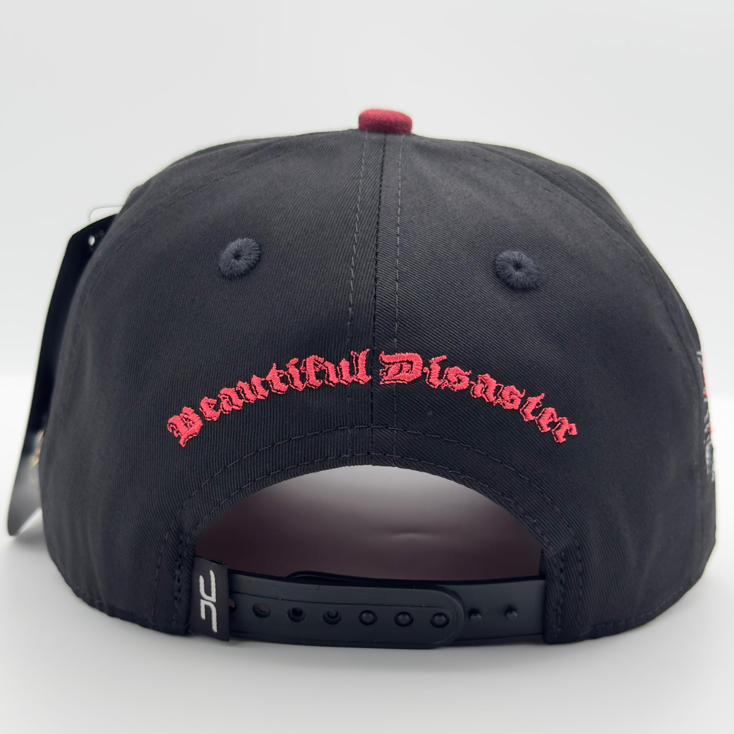 Beautiful Disaster Black/Red Angry Face Semi-Curved Cap