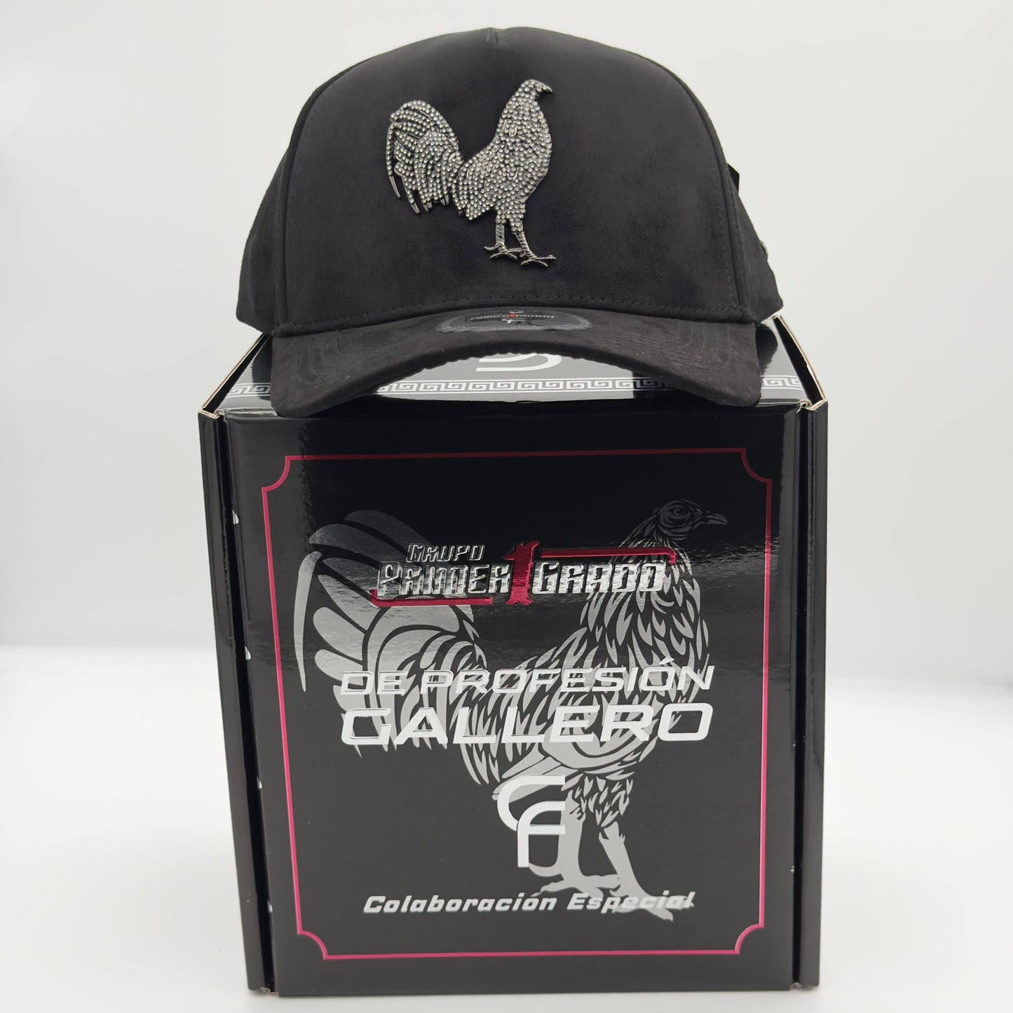 White Diamond Edition Silver Rooster Curved Cap