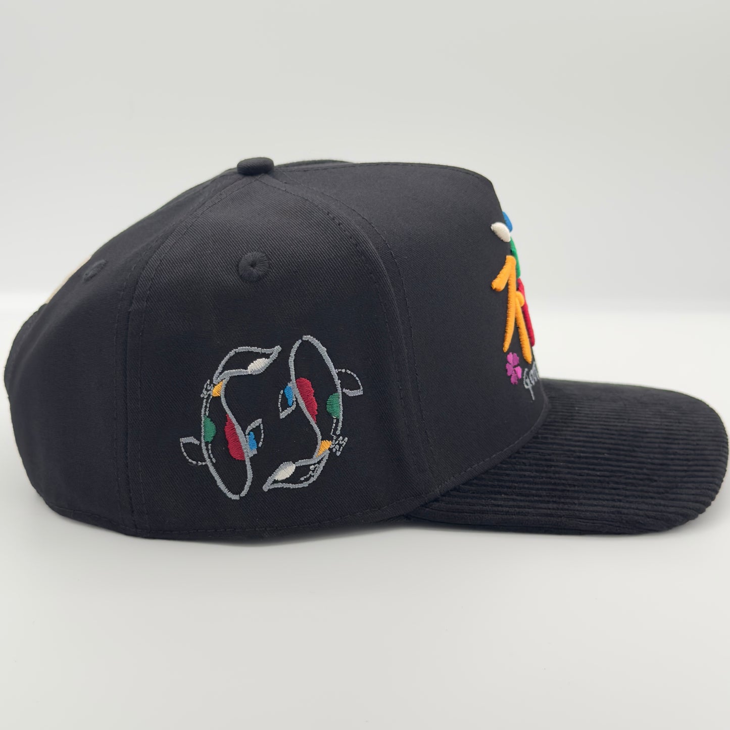Rainbow “Good Luck” Flat Cap