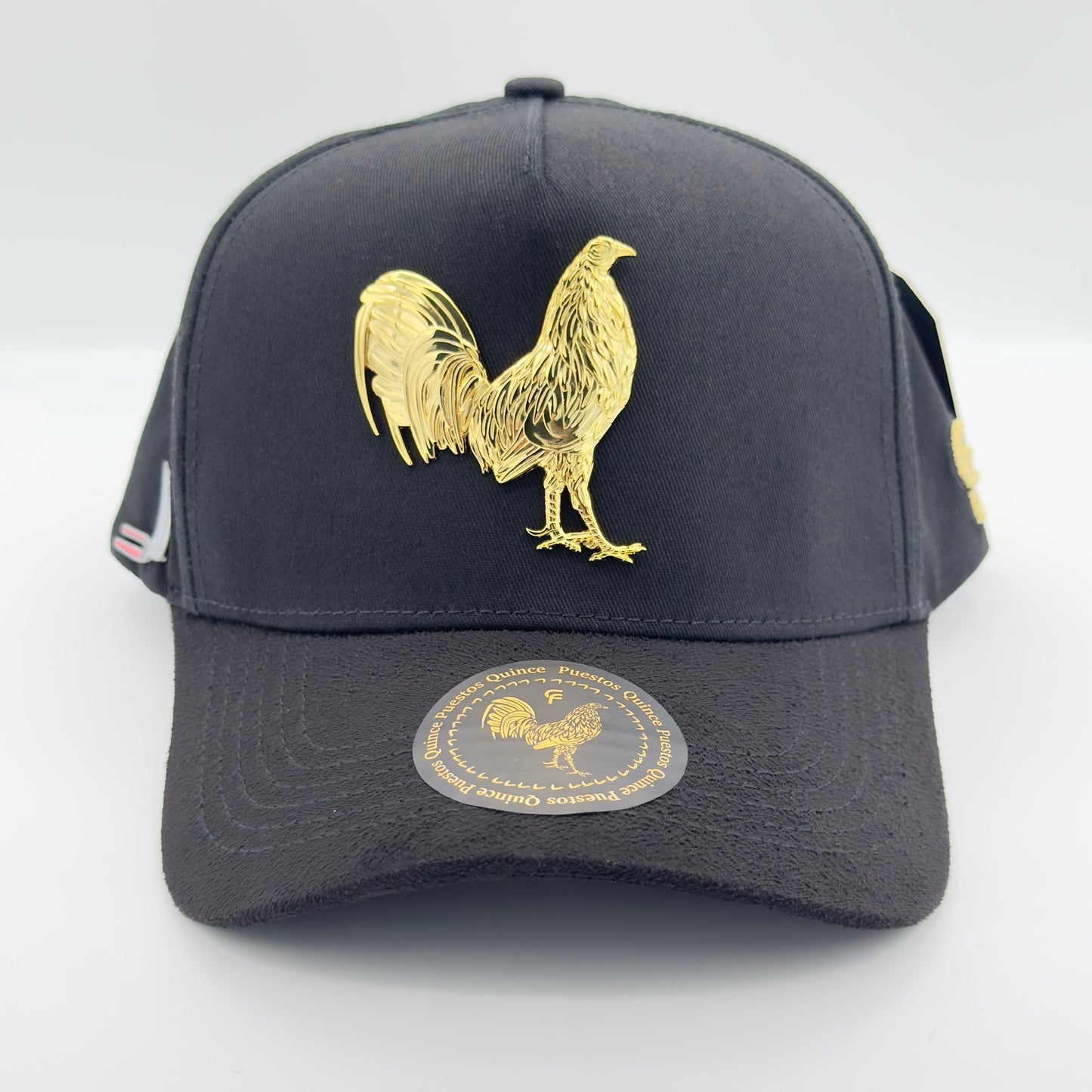 New Edition Black Golden Rooster Semi-Curved Cap