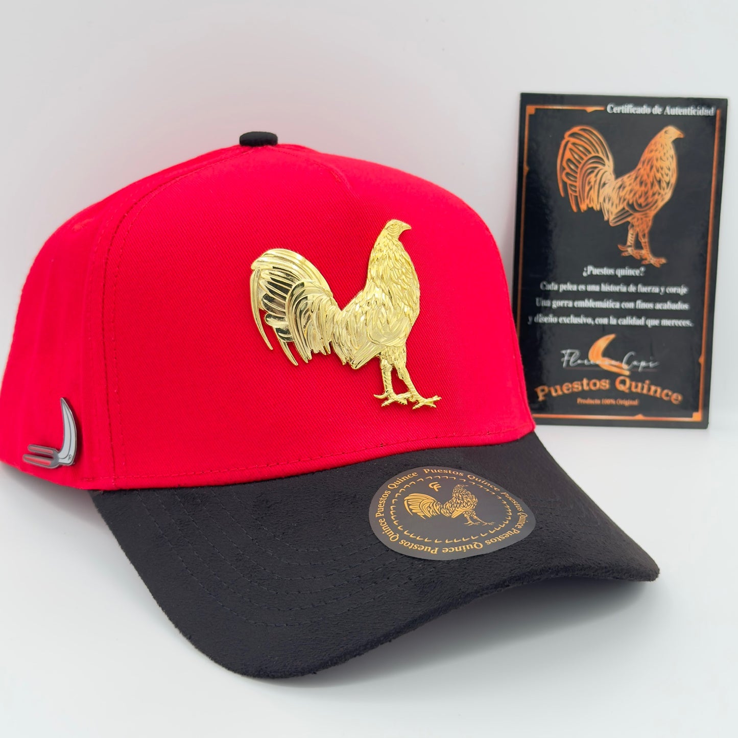 New Edition Red Golden Rooster Semi-Curved Cap