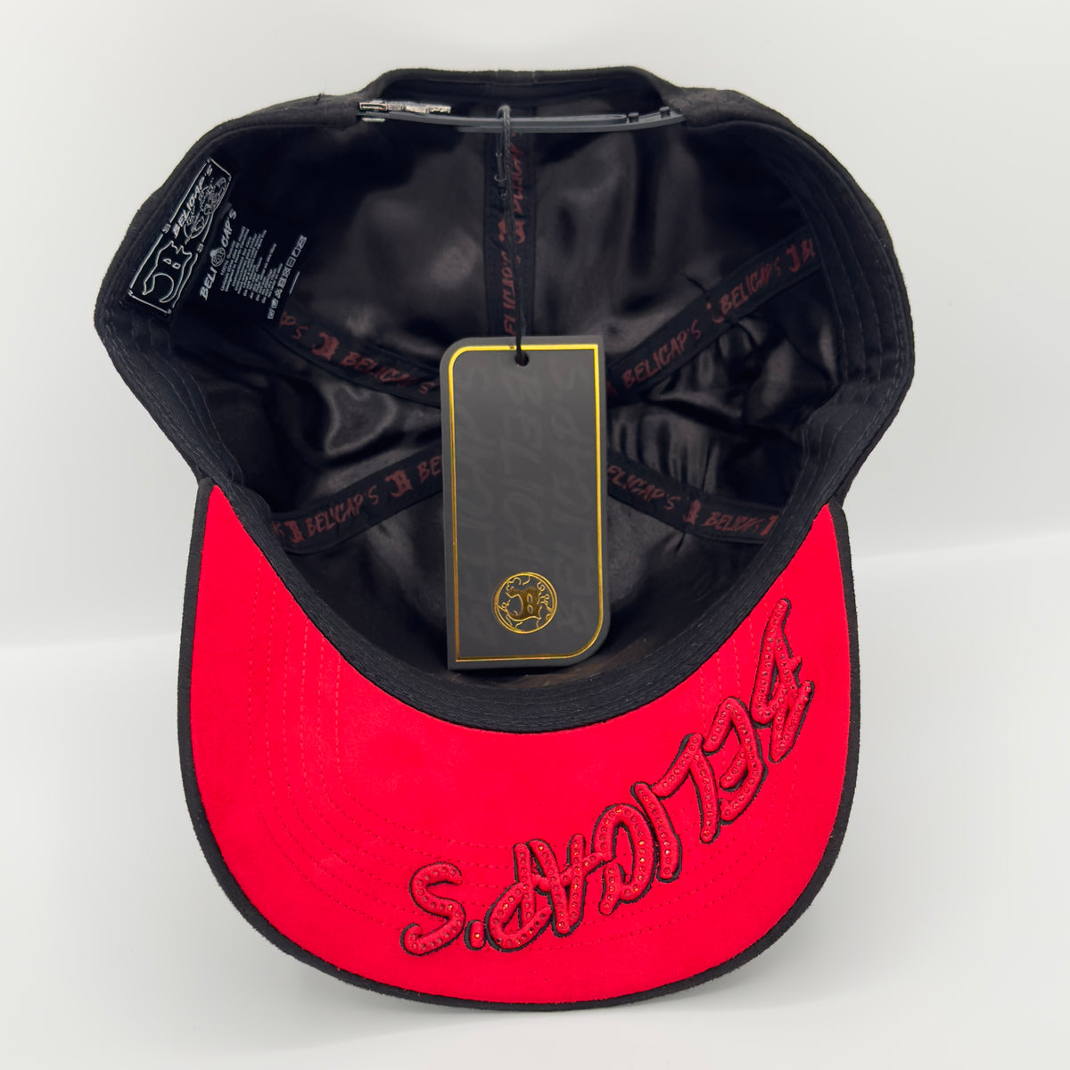 LA CITY OF STARS Diamonded Edition Luxury Black Elegant Semi-Curved Cap