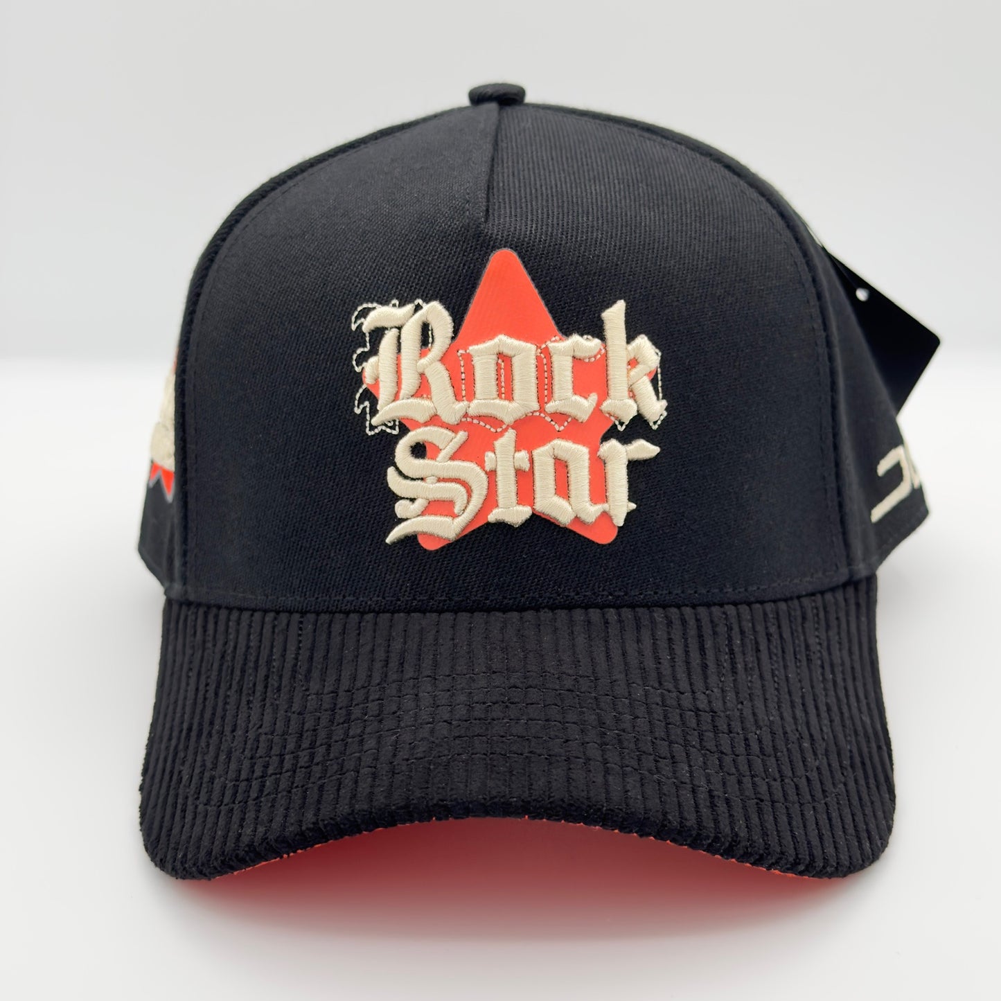 Black/Orange Rockstar Cap