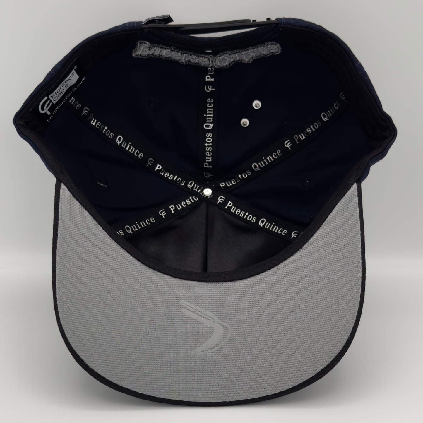 Blue Silver Rooster Semi Curved Cap