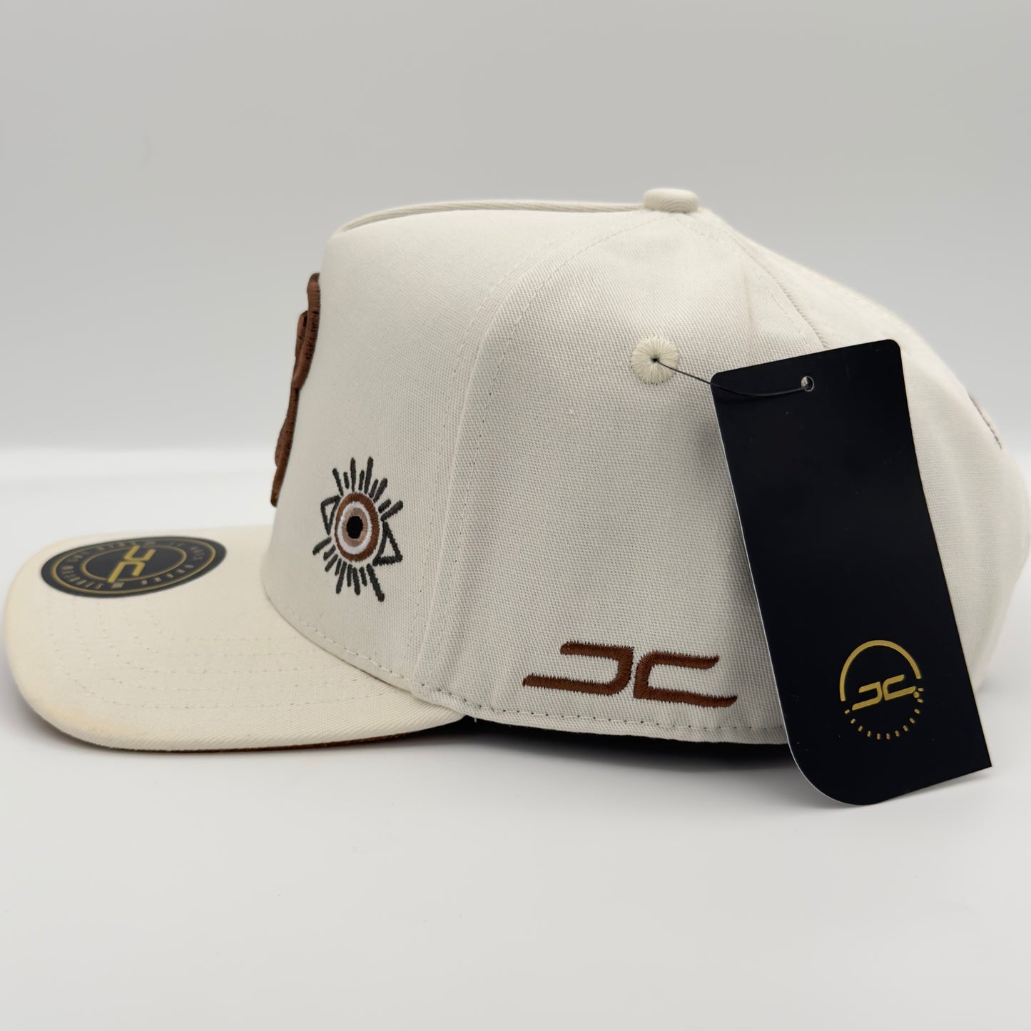 Beige/Brown Cash Money Flat Cap