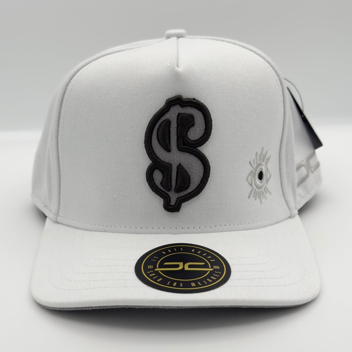 White Cash Money Flat Cap