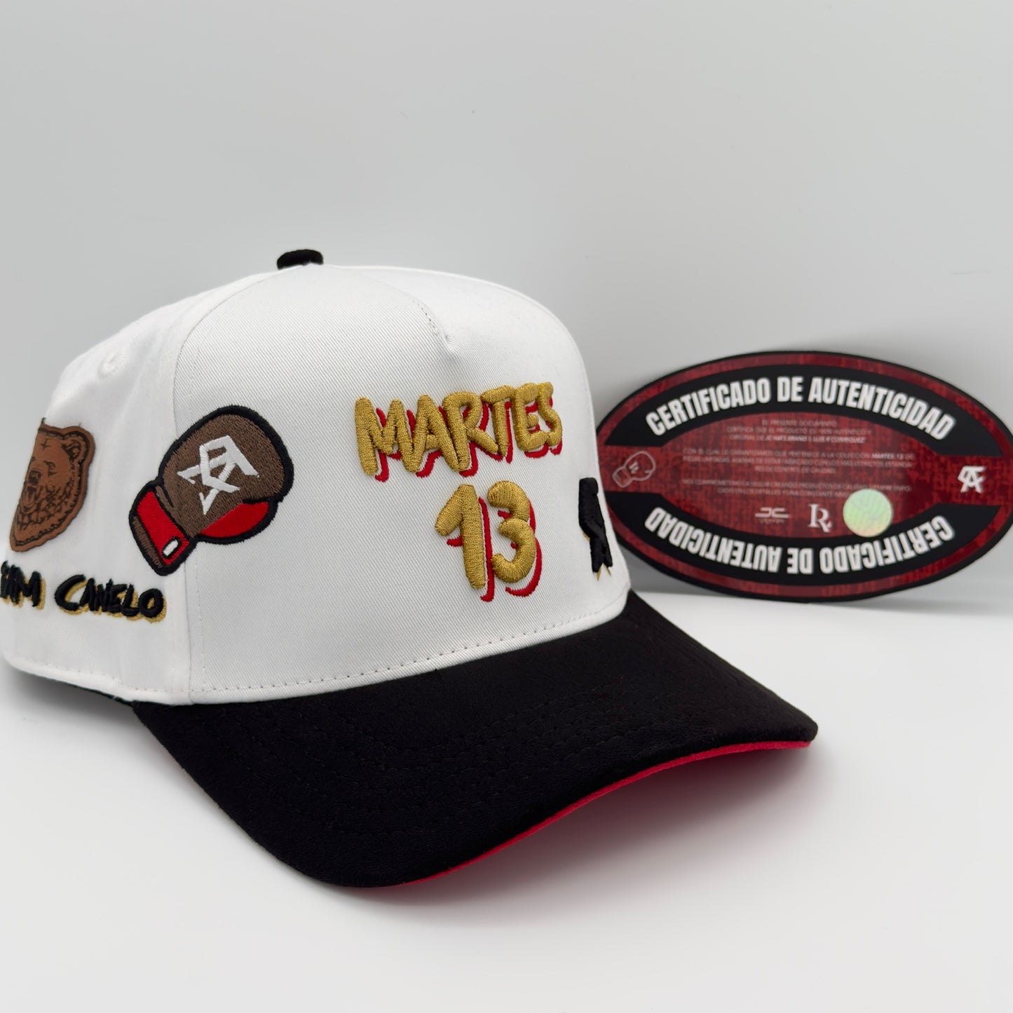 White Martes 13 LRC x CA Semi-Curved Cap