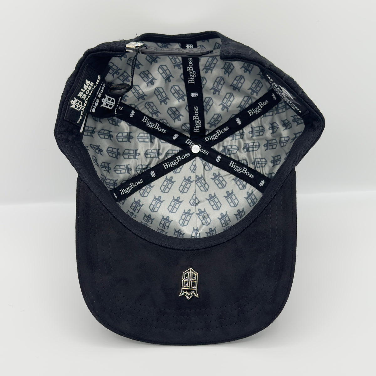 Black LA Gray Crosses Elegant Semi-Curved Cap