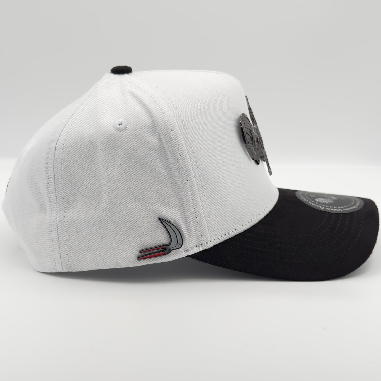 New Edition Black Rooster White Semi-Curved Cap
