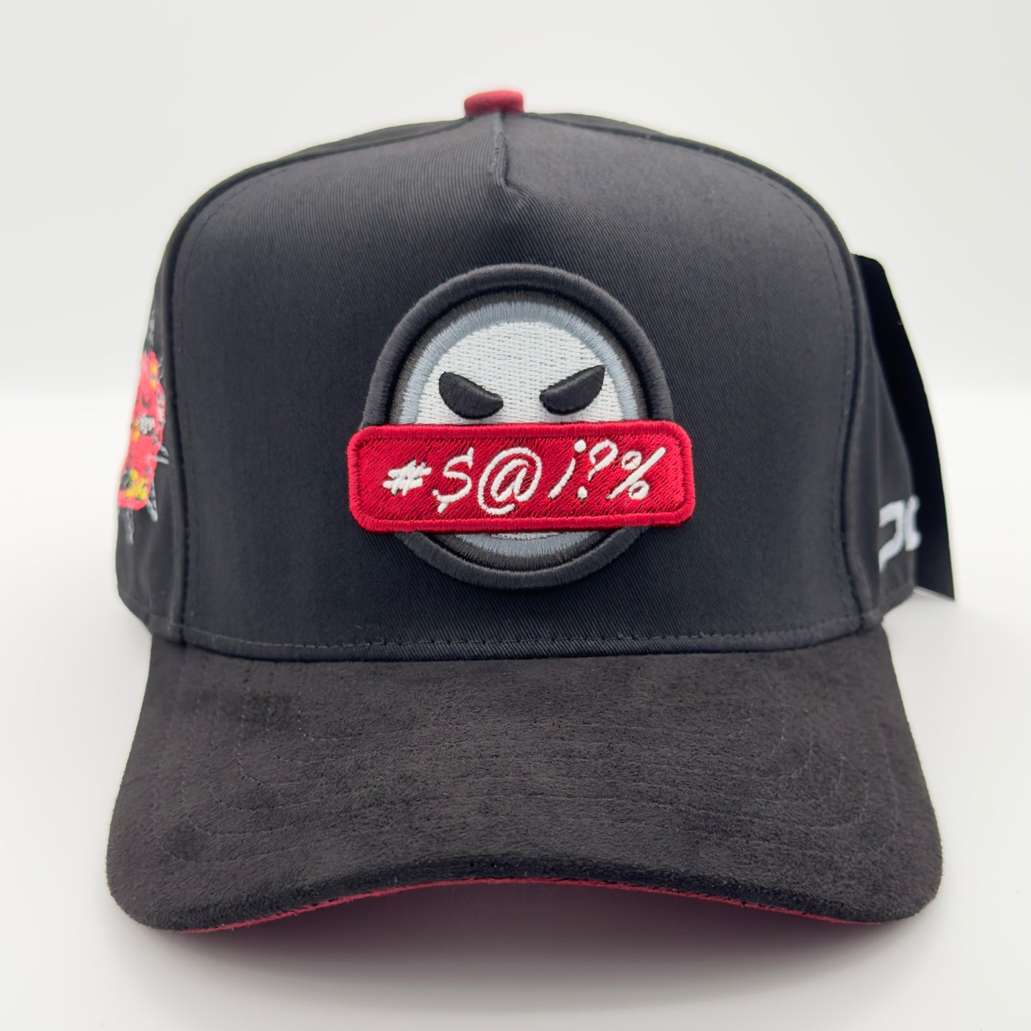 Beautiful Disaster Black/Red Angry Face Semi-Curved Cap