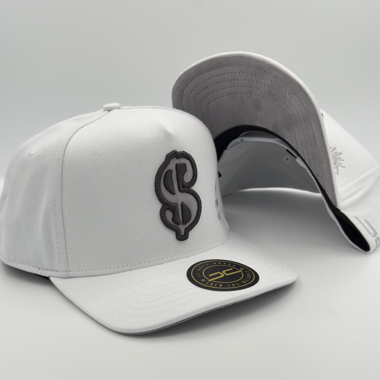 White Cash Money Flat Cap