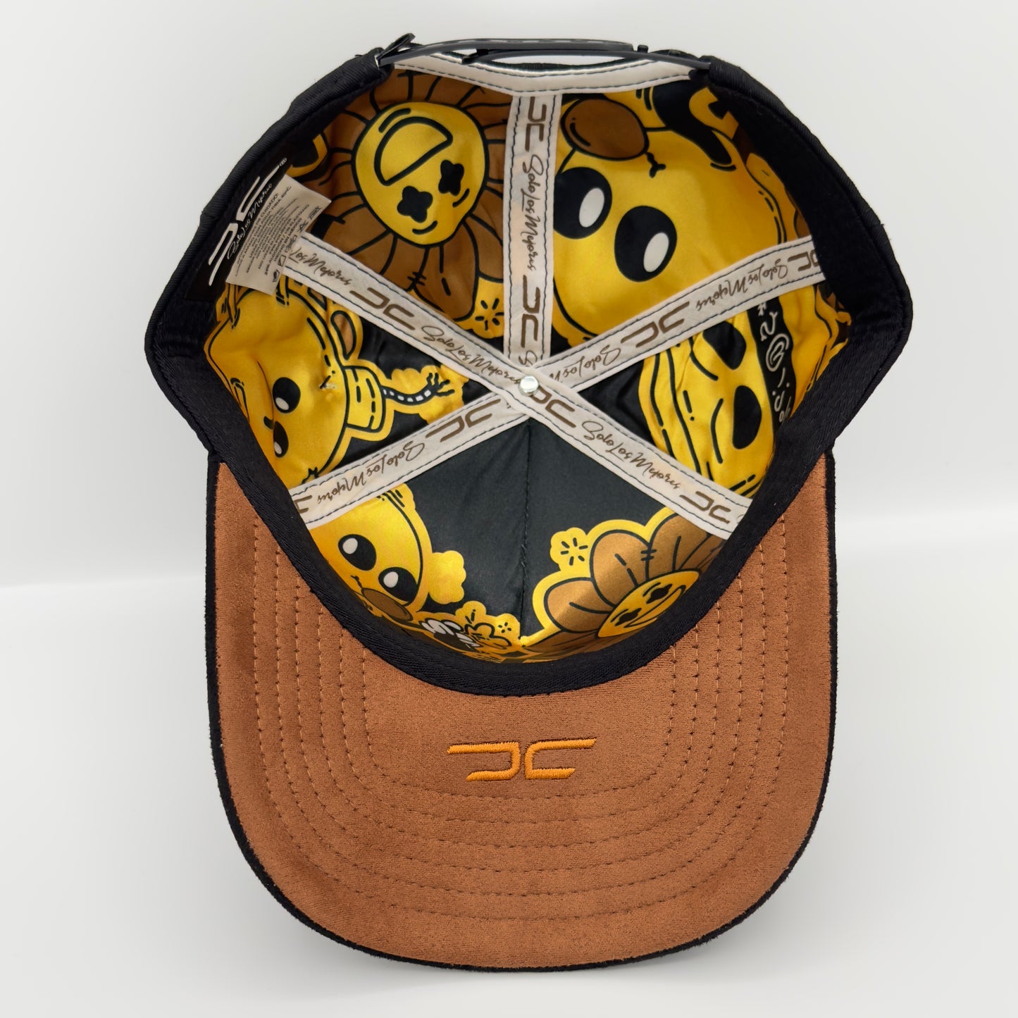 Beautiful Disaster Black/Yellow Happy Face Semi-Curved Cap