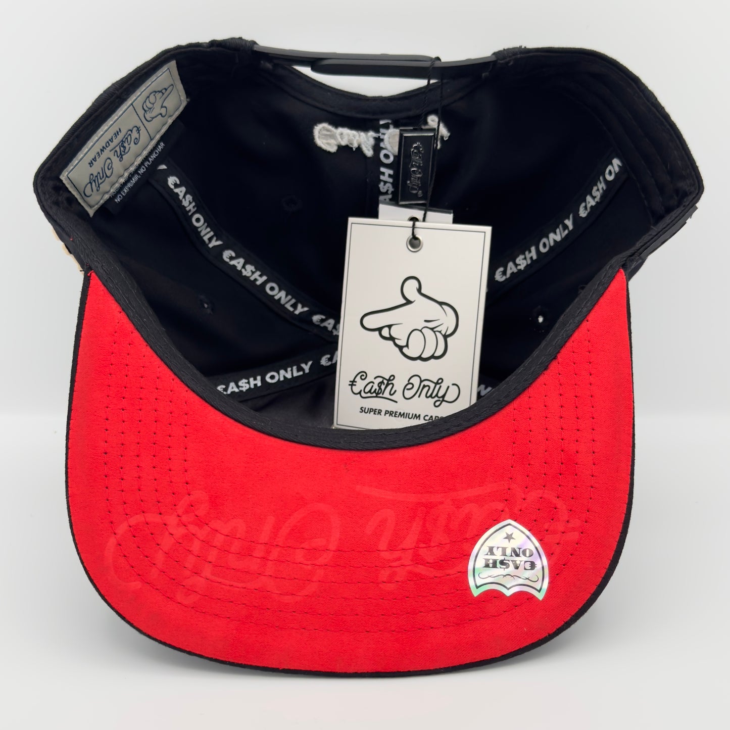 Black/Red LA Flat Cap