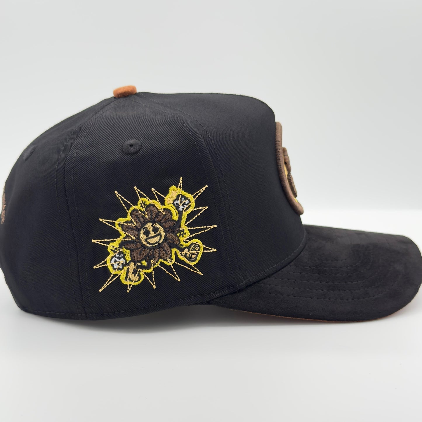 Beautiful Disaster Black/Yellow Happy Face Semi-Curved Cap