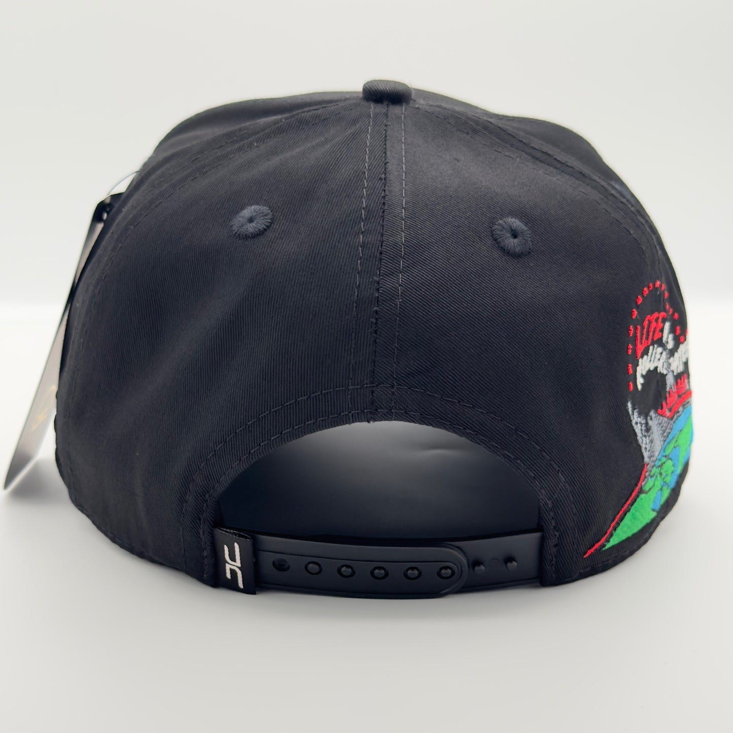 Black University of Life Semi-Curved Cap