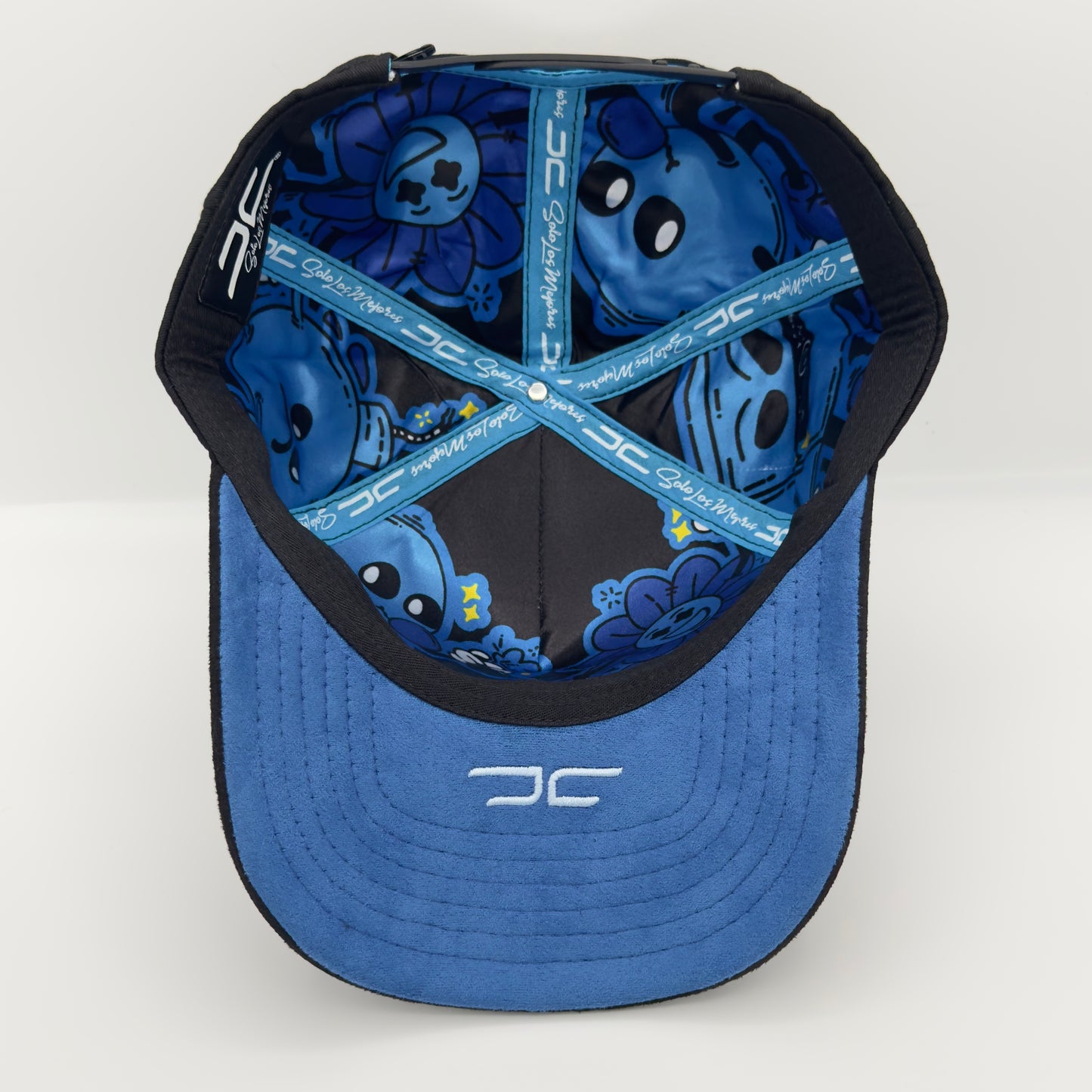 Beautiful Disaster Black/Blue Sad Face Semi-Curved Cap