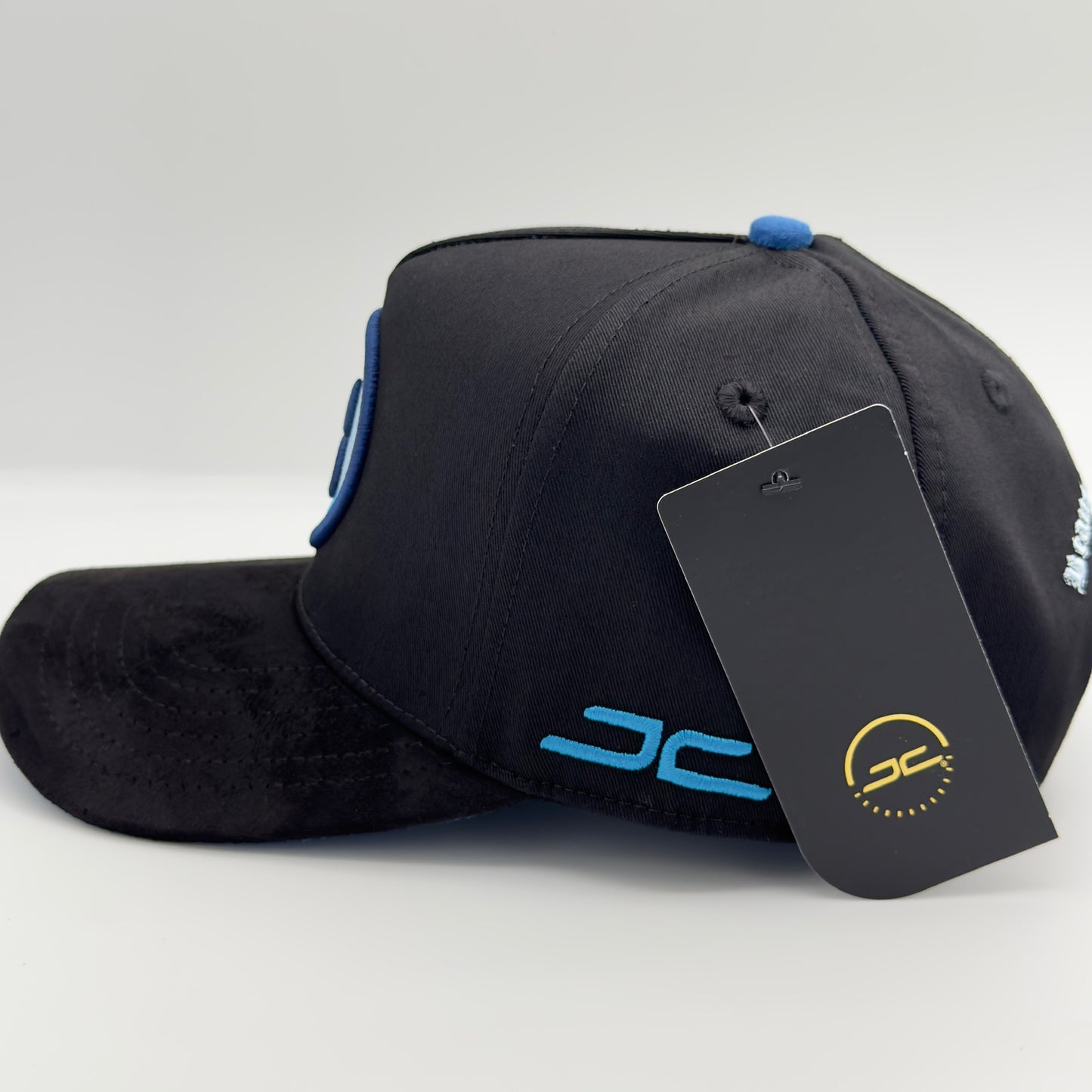 Beautiful Disaster Black/Blue Sad Face Semi-Curved Cap