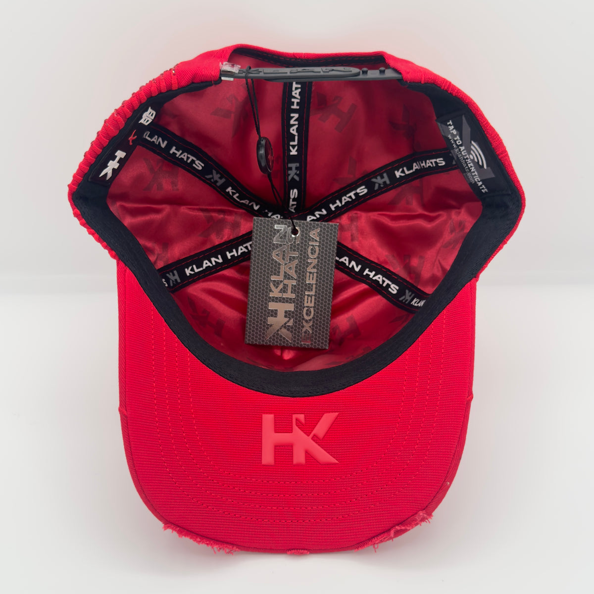 Red LA Flames Diamonded Semi-Curved Cap