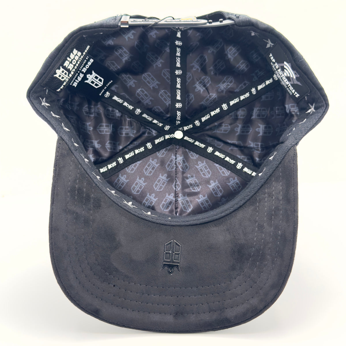 Black Diamonded B Silver Pins Anniversary Cap