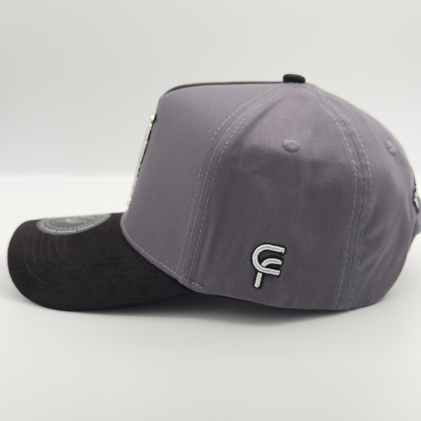 New Edition Gray Silver Rooster Semi-Curved Cap