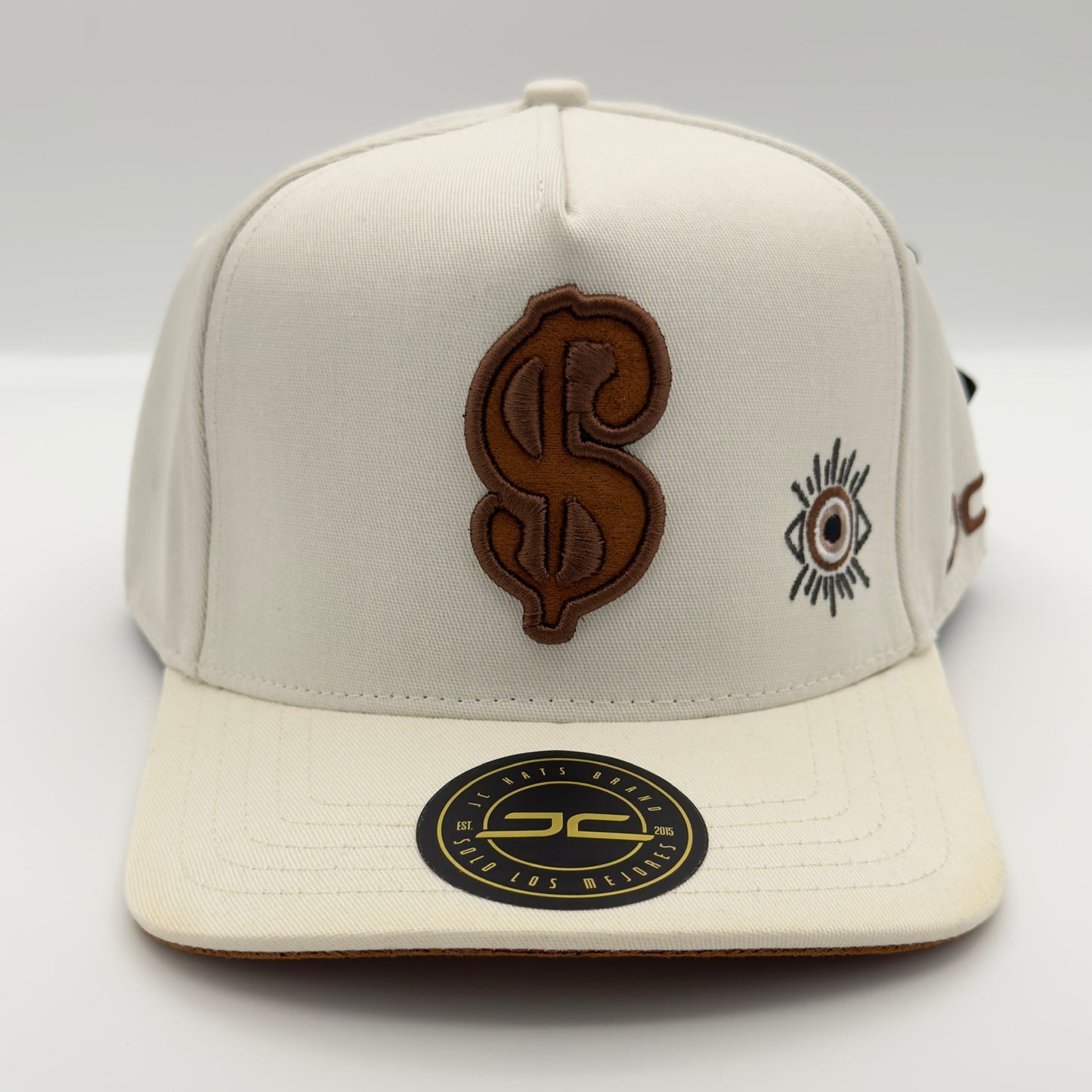 Beige/Brown Cash Money Flat Cap