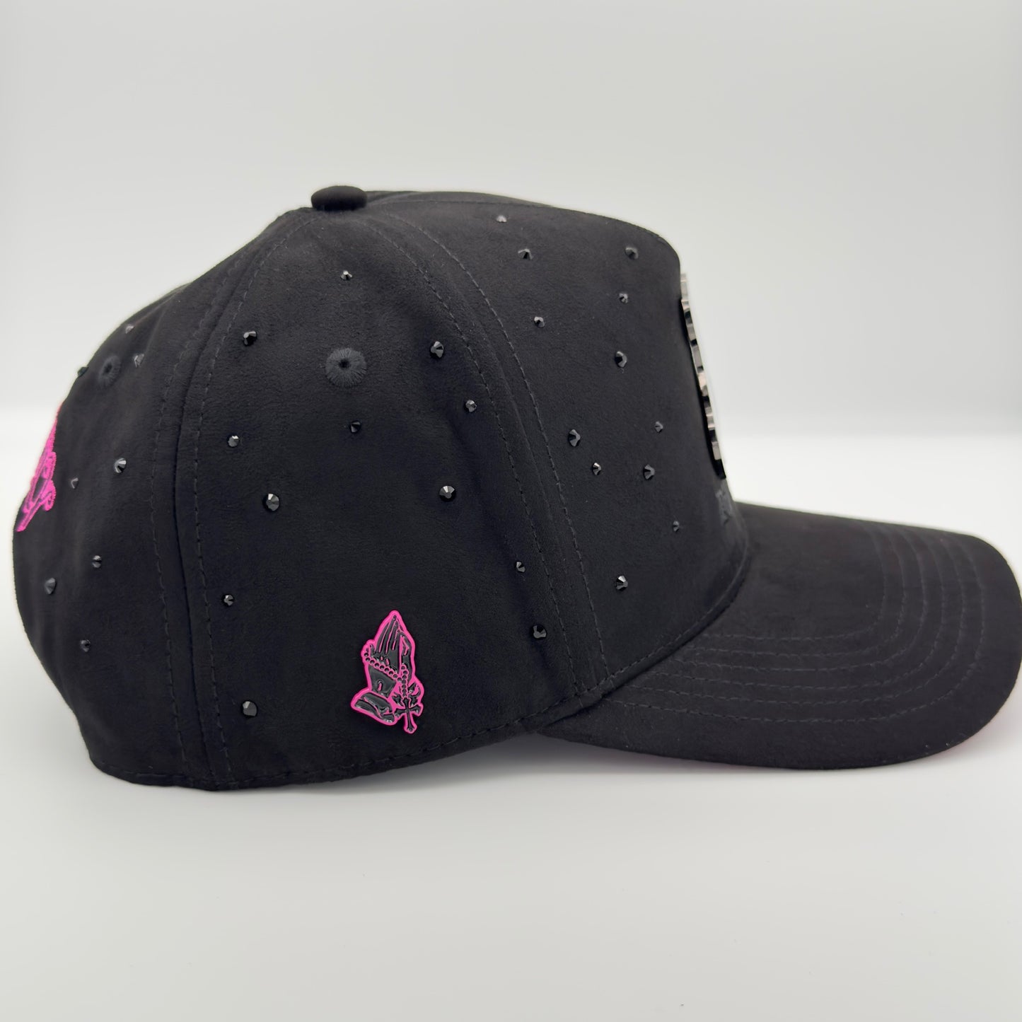 Purple Teddy Black Curved Cap