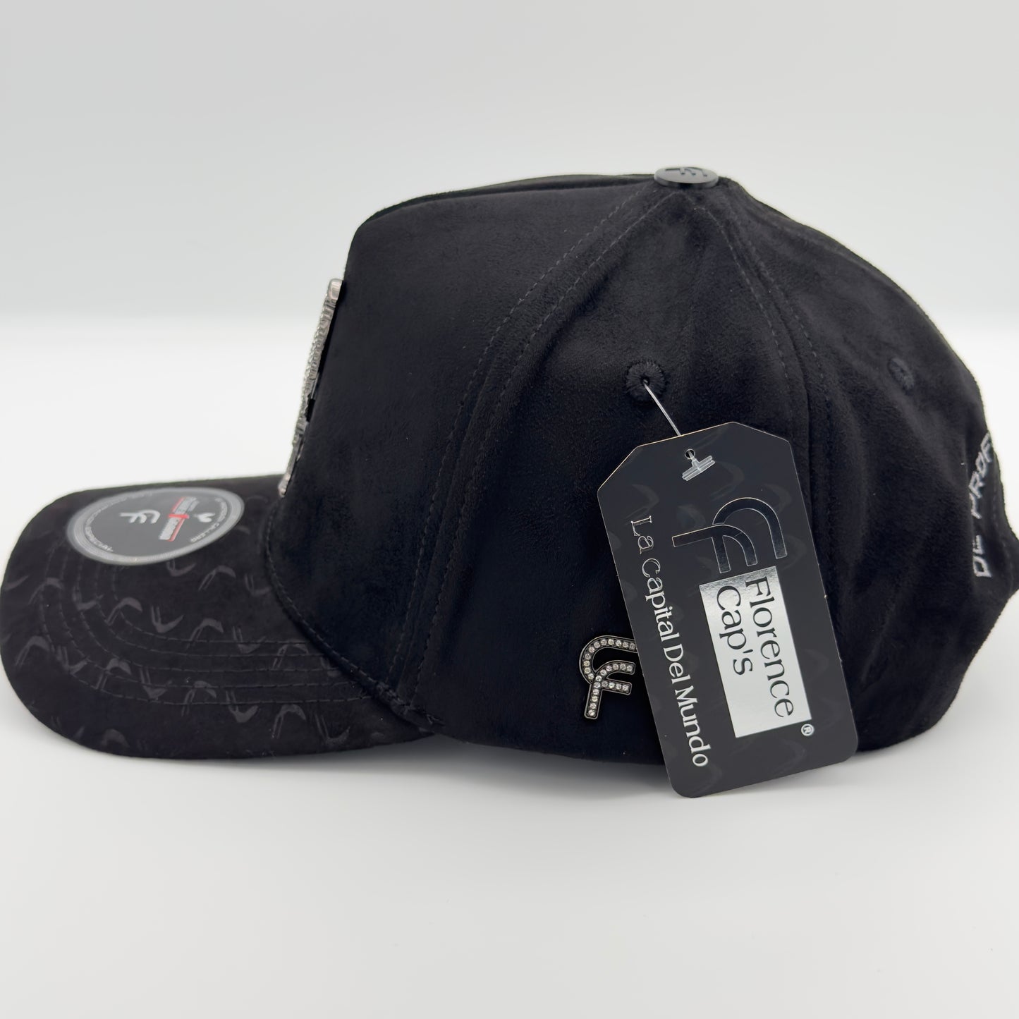 White Diamond Edition Silver Rooster Curved Cap