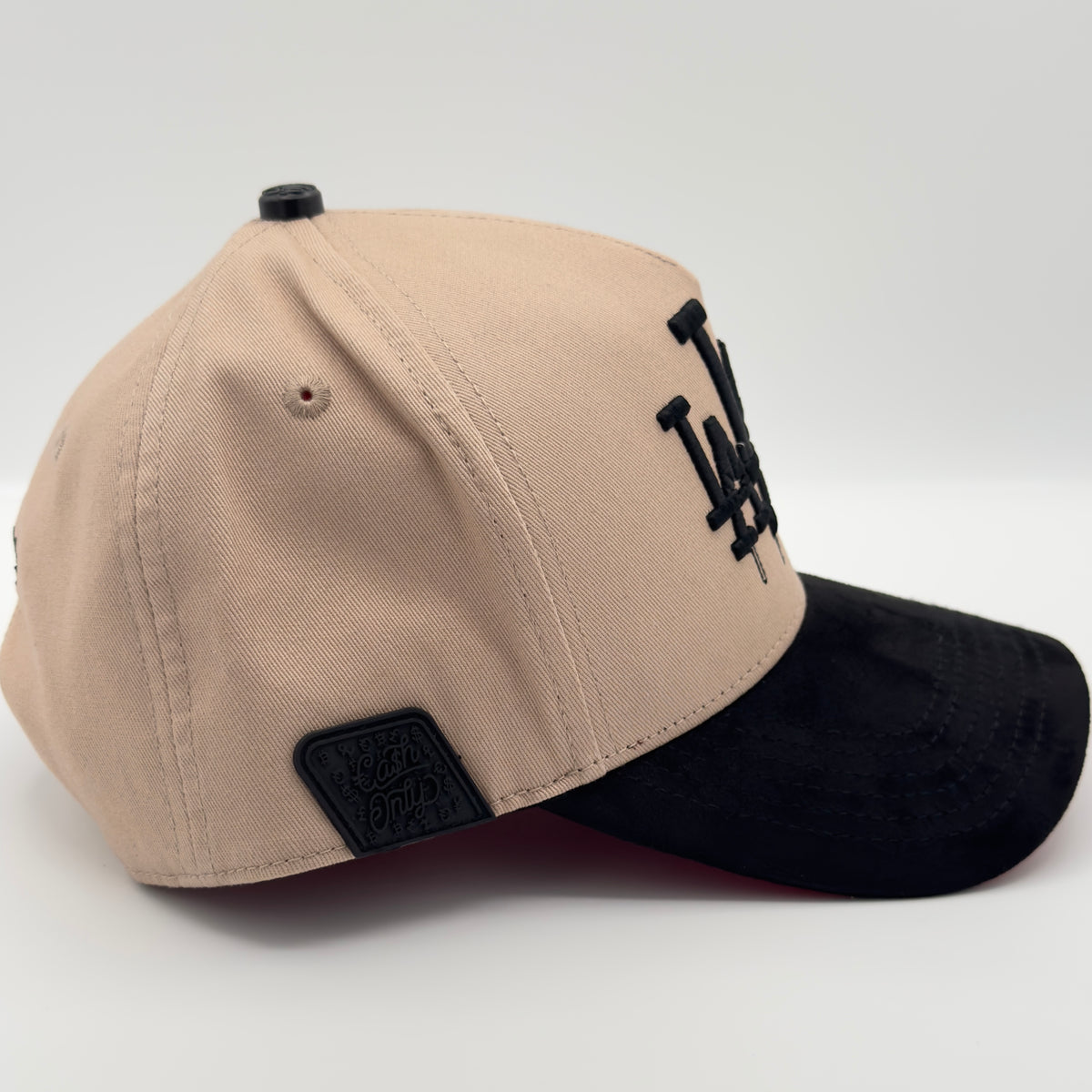 Beige LALALA Raining Money Semi-Curved Cap