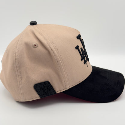 Beige LALALA Raining Money Semi-Curved Cap
