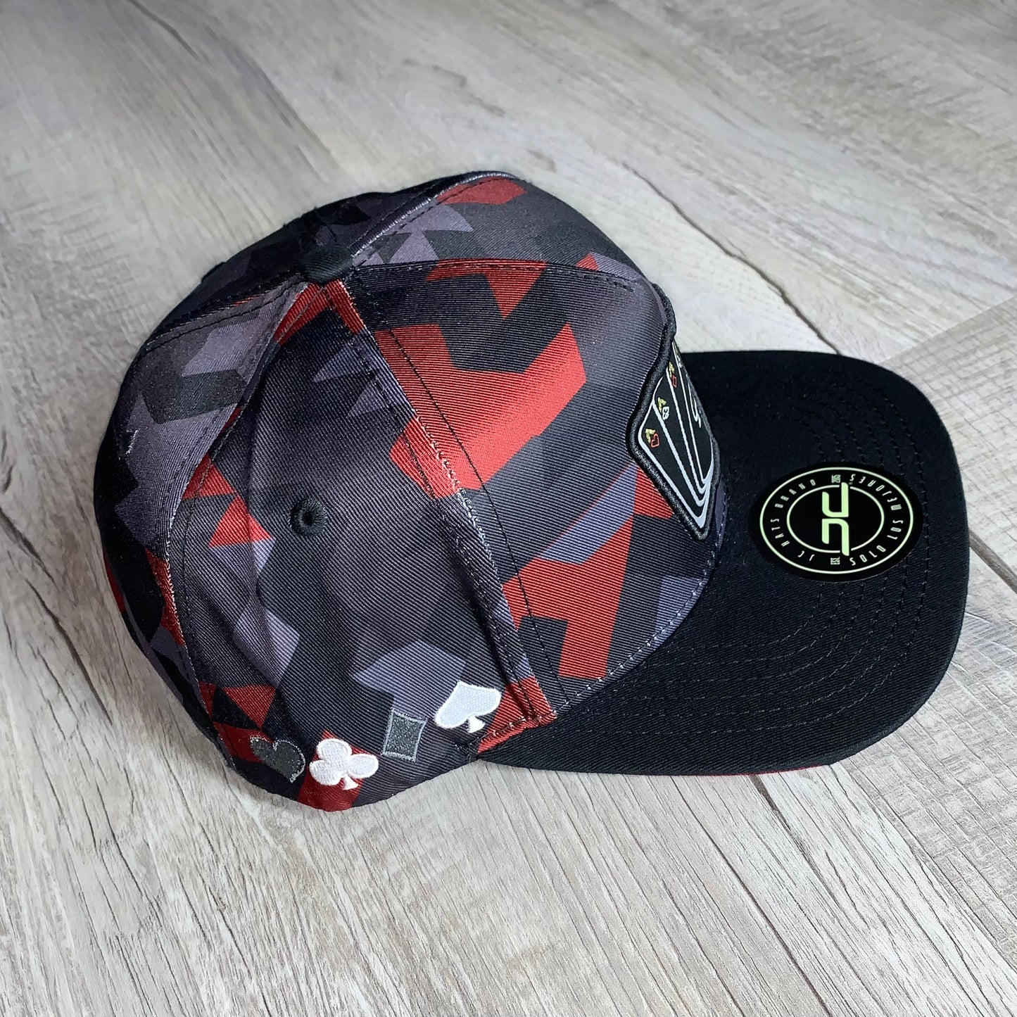 Gray/Red Poker Cap