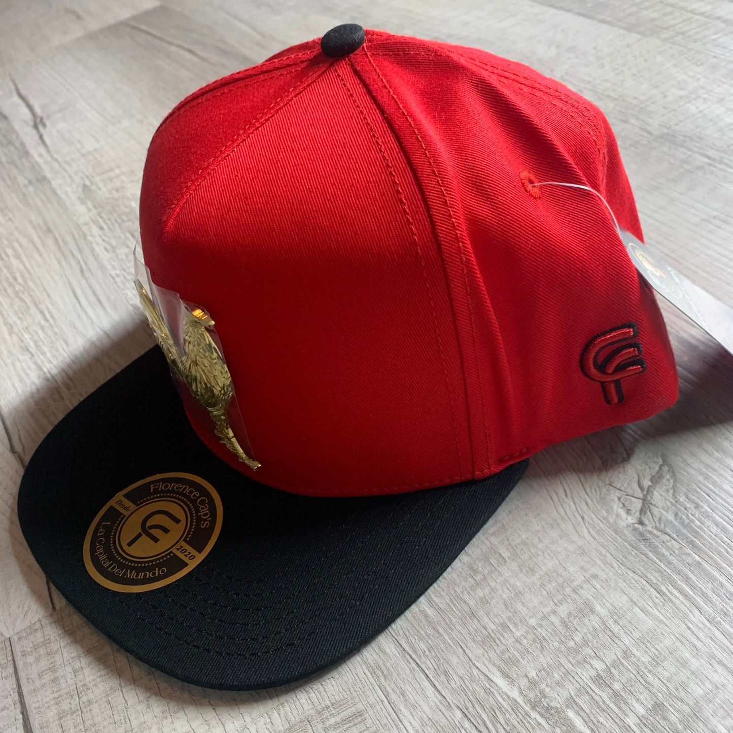 Red Golden Rooster Cap