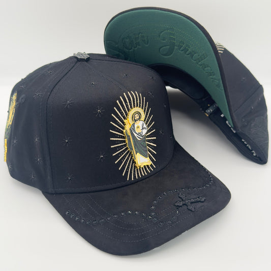 San Judas Luxury Diamonded Semi-Curved Cap