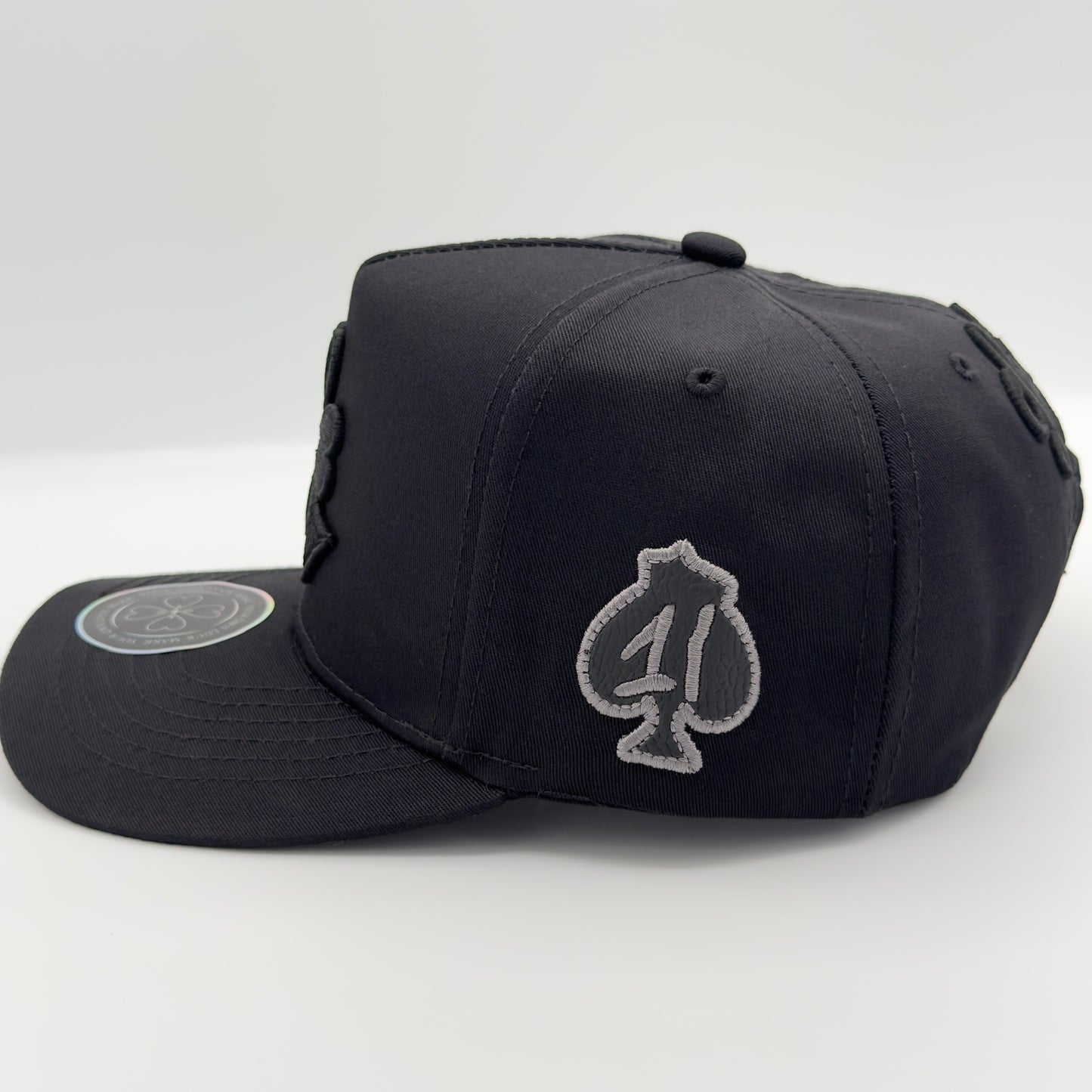 Lucky Black Clover Curved Cap