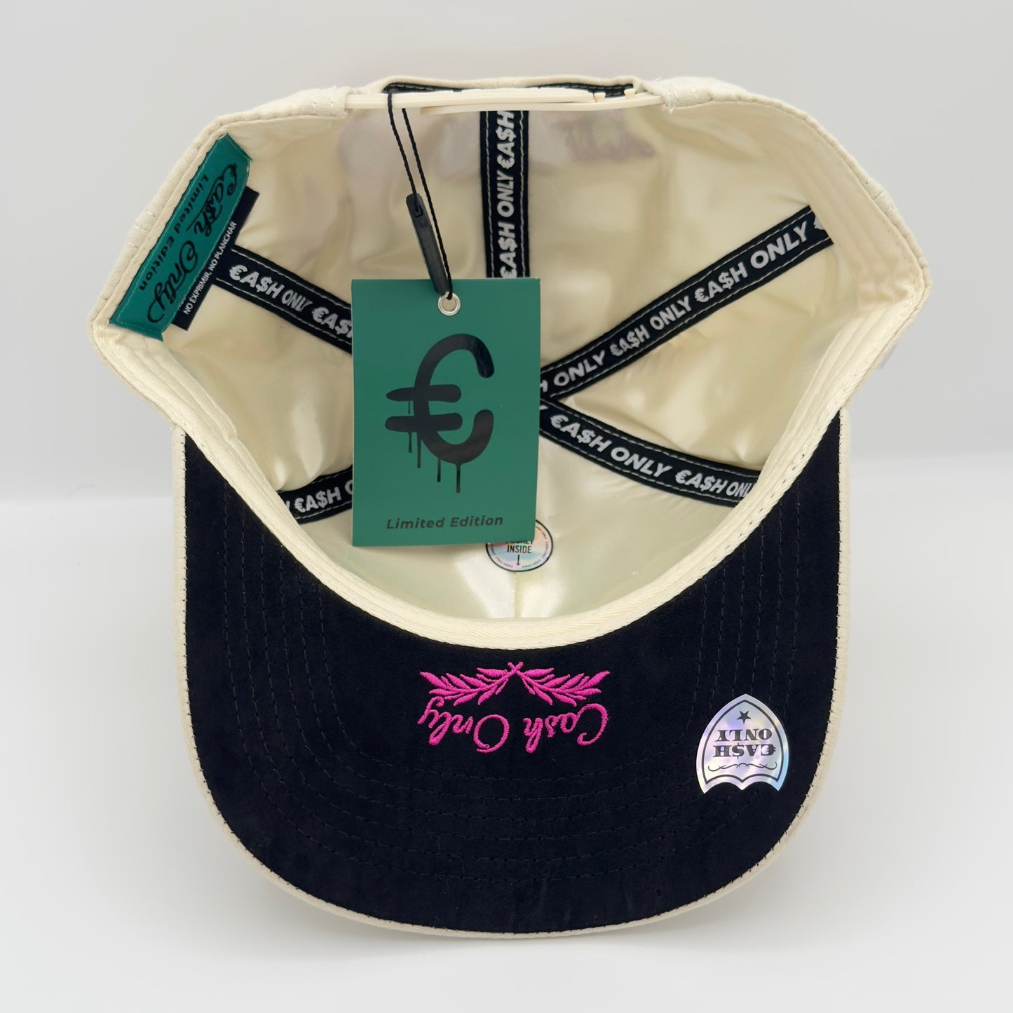 Purple Teddy Beige Curved Cap