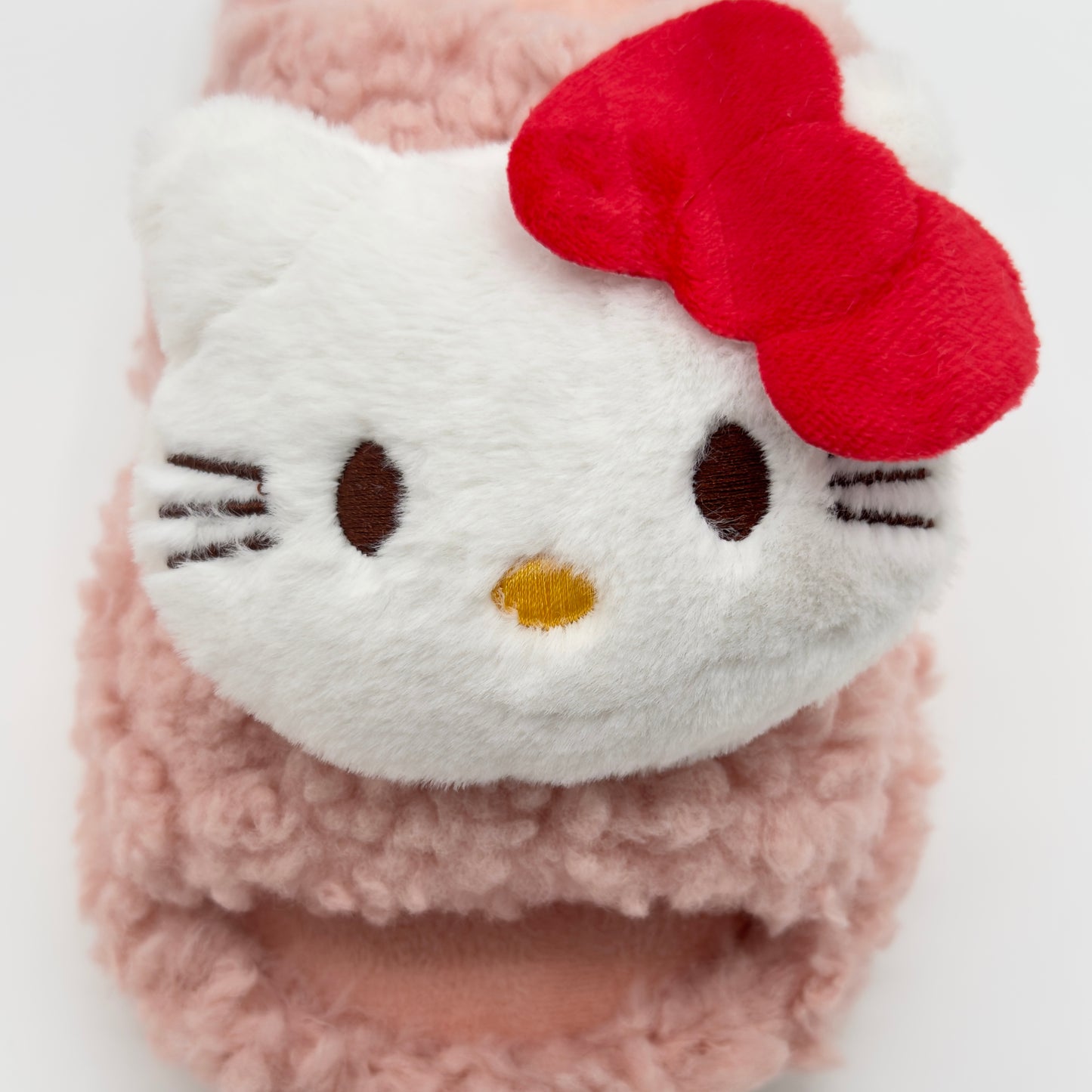 Pink Strawberry Fluffy Hello Kitty Slippers