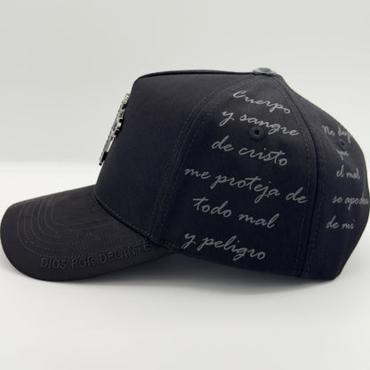 Diamond Black Cross Semi-Curved Cap
