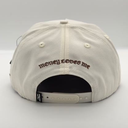 Beige/Brown Cash Money Flat Cap