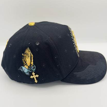 Golden Virgencita Luxury Elegant Semi-Curved Cap