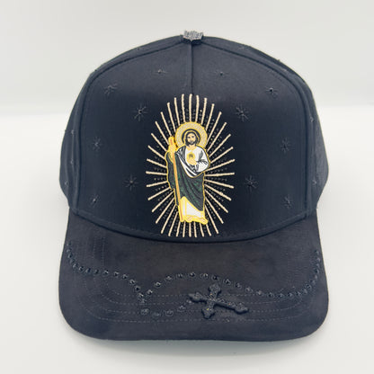 San Judas Luxury Diamonded Semi-Curved Cap