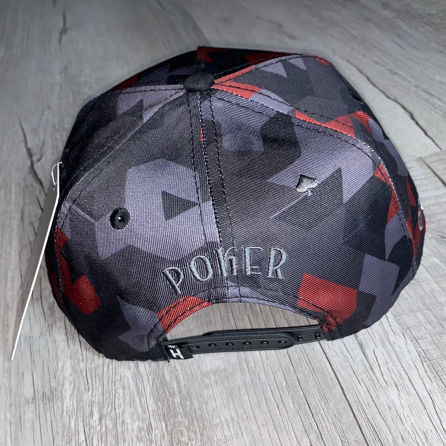 Gray/Red Poker Cap