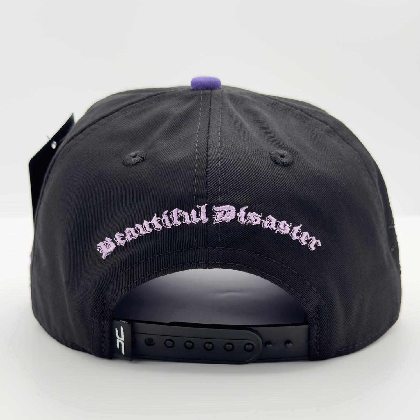 Beautiful Disaster Black/Purple Hungry Face Semi-Curved Cap