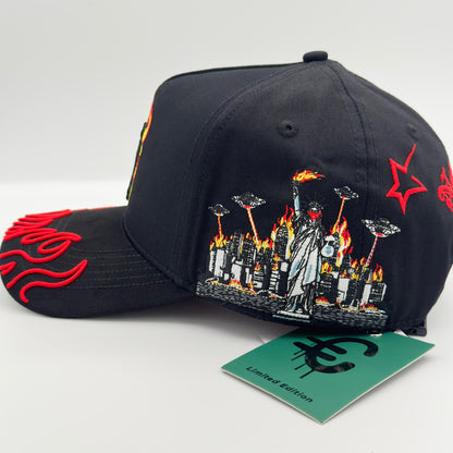 Special Edition NY In Flames Orange Curved Cap