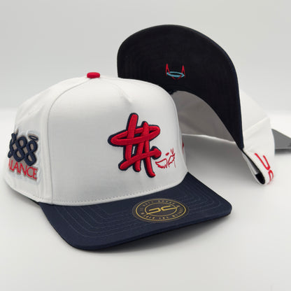 White/Red LA Balance Cap