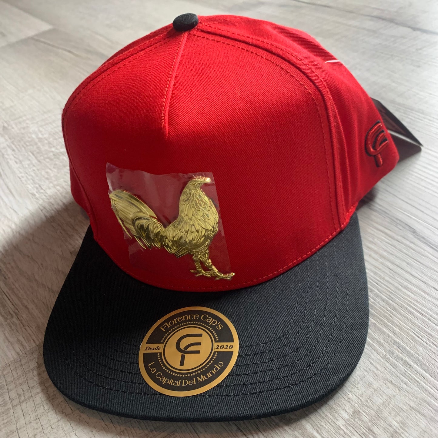 Red Golden Rooster Cap