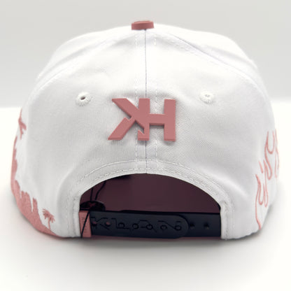 White/Pink LA Flames Elegant Cap