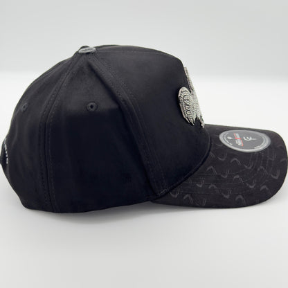 White Diamond Edition Silver Rooster Curved Cap