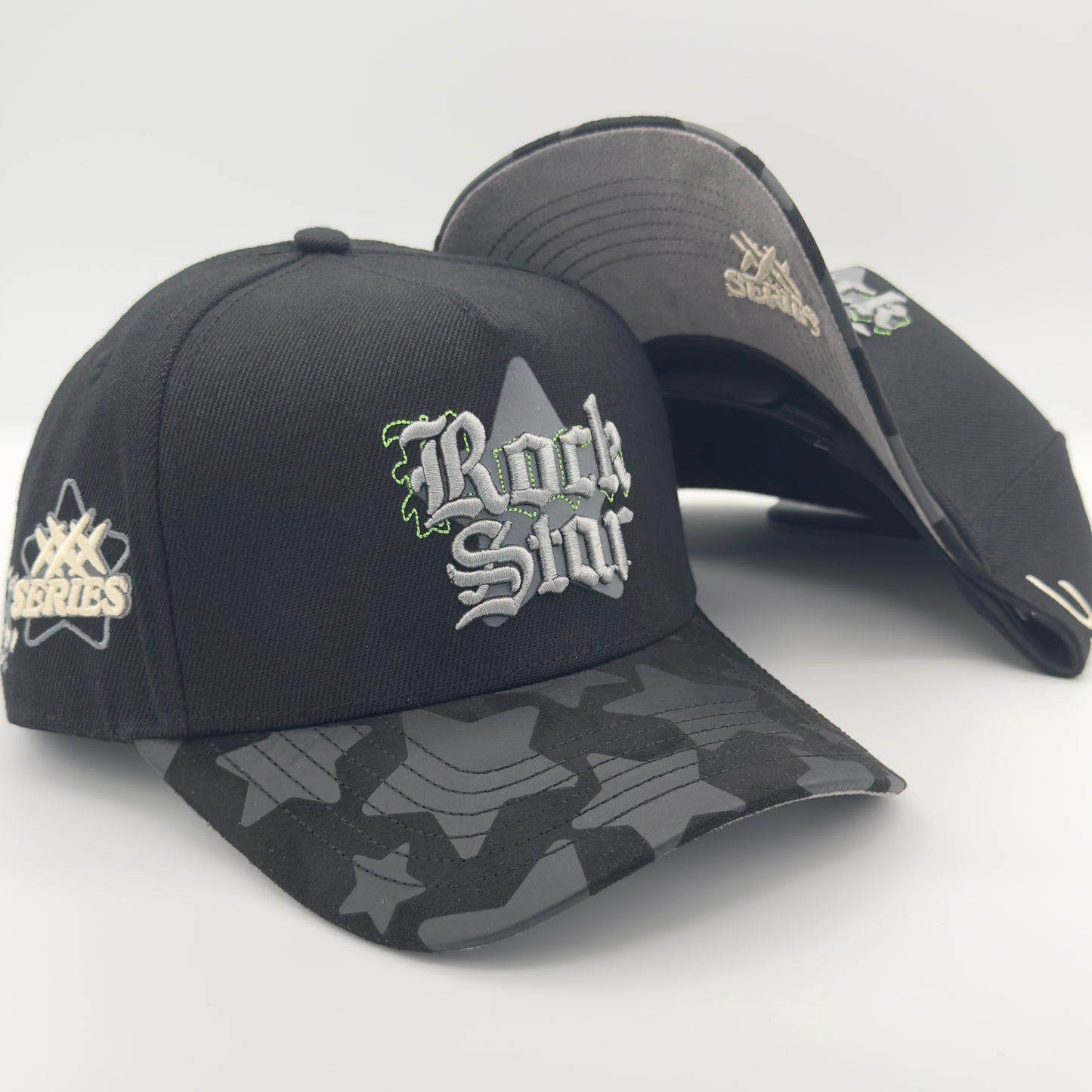 Black/Gray Rockstar Cap