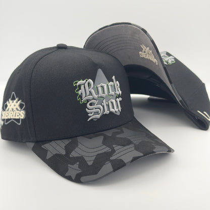 Black/Gray Rockstar Cap