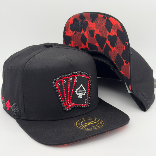 Diamond Edition Black Poker Flat Cap